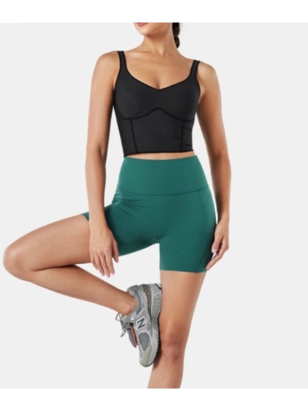 NEW Fanka Body Sculpt Bra Tank Top Black Compression Small Padded Support